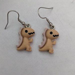 Tan Dino Earrings
